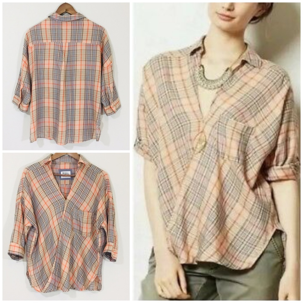 🐰Anthropologie Holding Horses Crossover Blouse. 4